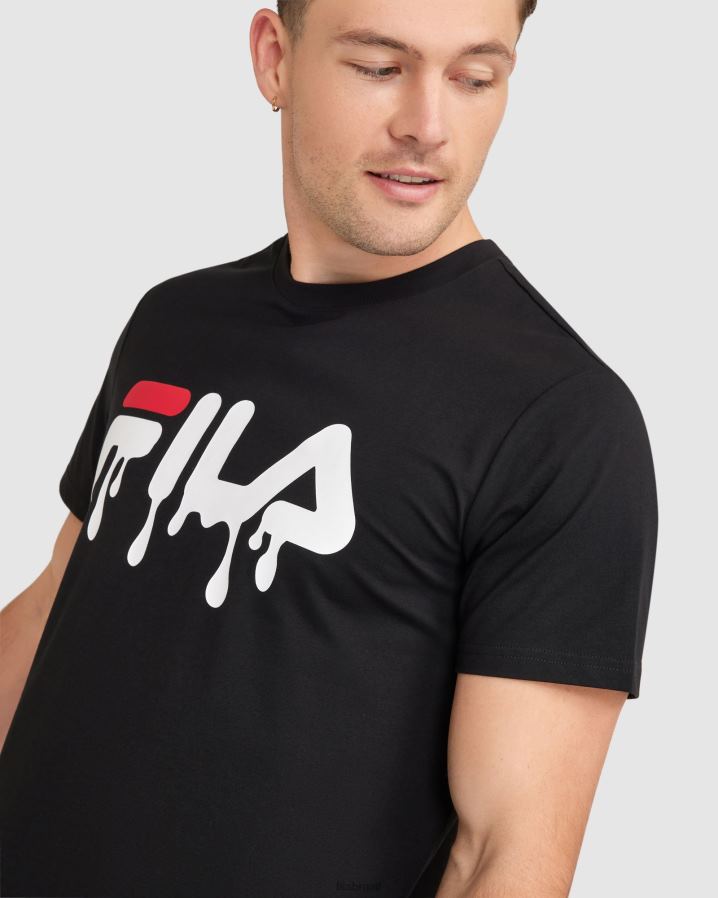 preto FILA camiseta fila matthew masculina preta HXJFD2401