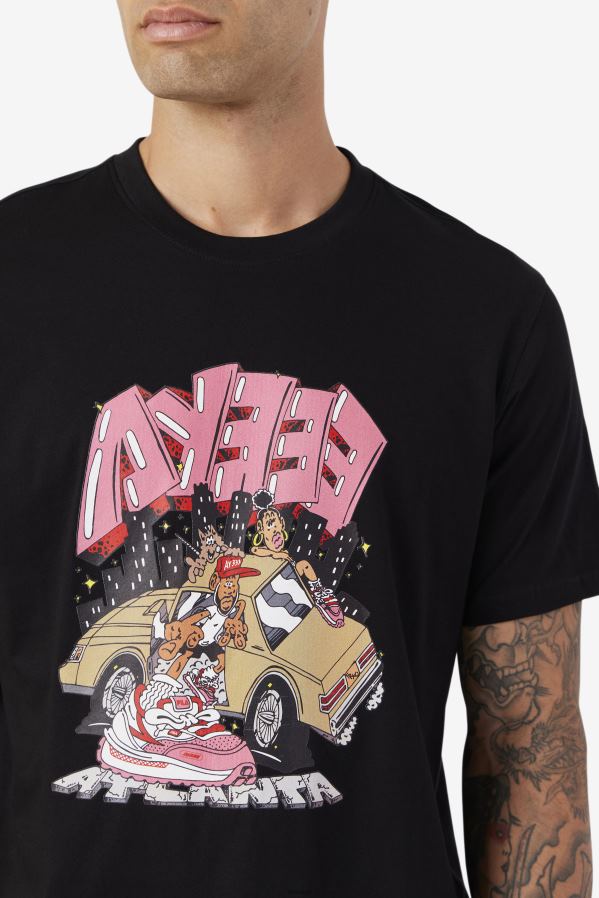 preto FILA camiseta fila preta HXJFD358