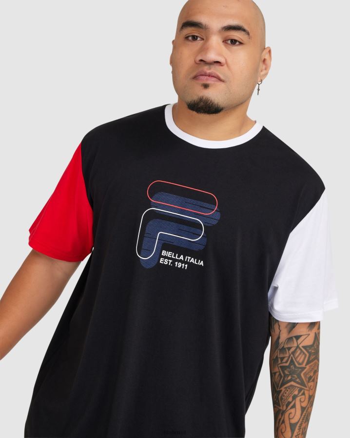 preto FILA camiseta masculina plus lennox fila preta HXJFD2363