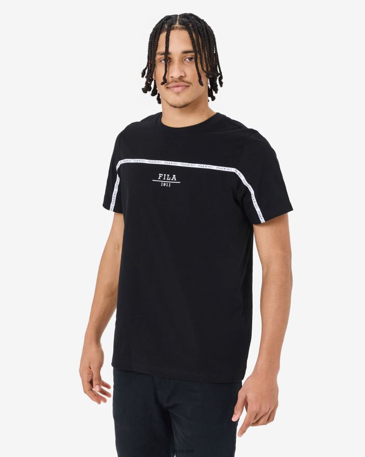 preto FILA camiseta urbana unissex fila preta HXJFD2543