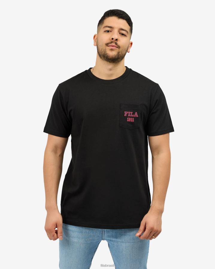 preto FILA fila antonio camiseta preta HXJFD2557