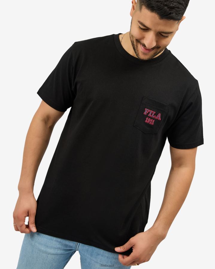 preto FILA fila antonio camiseta preta HXJFD2557