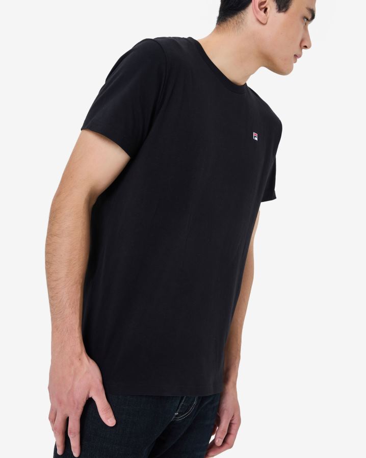preto FILA fila fila men's Heritage Badge 2.0 Tee Black HXJFD2581