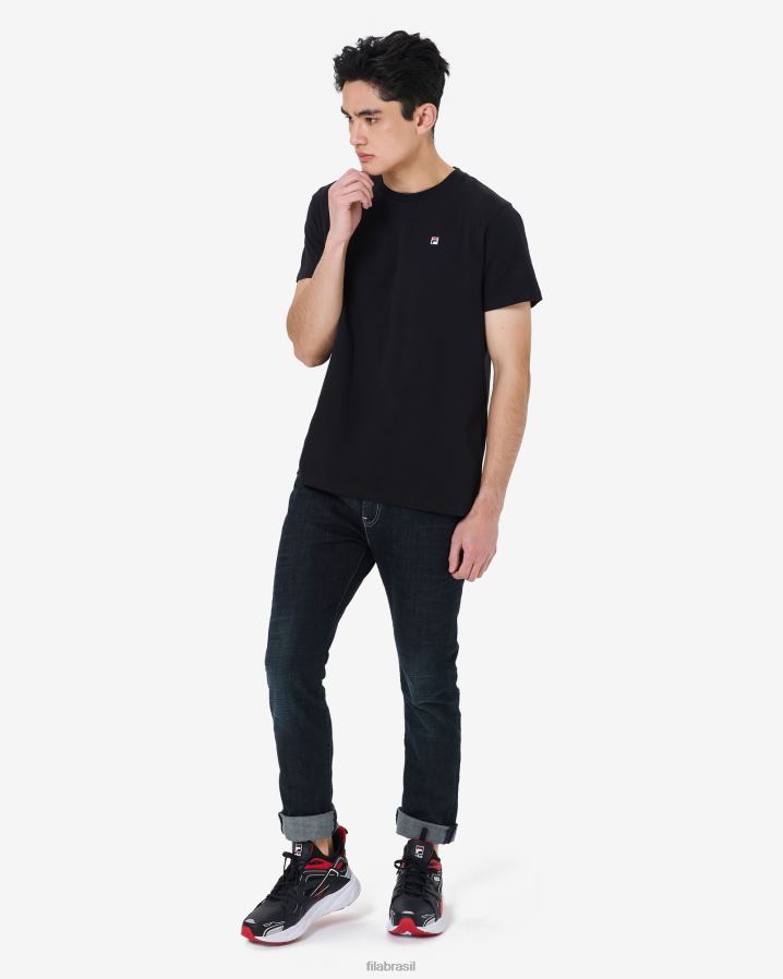preto FILA fila fila men's Heritage Badge 2.0 Tee Black HXJFD2581