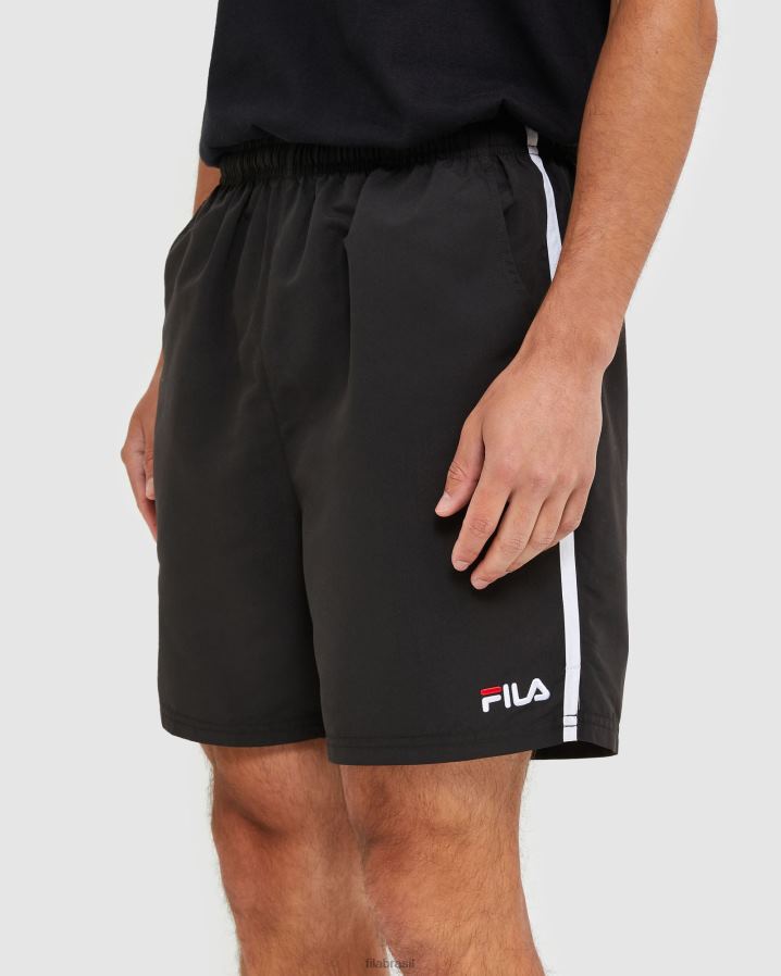 preto FILA short de microfibra masculino fila classic preto HXJFD2457