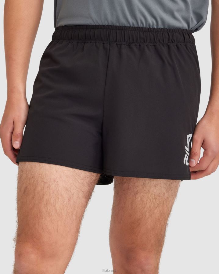 preto FILA short fila caleb run masculino preto HXJFD2420