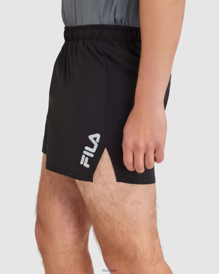 preto FILA short fila caleb run masculino preto HXJFD2420
