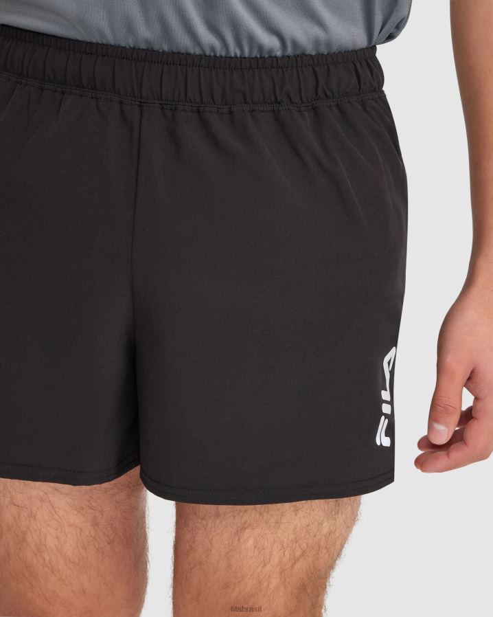 preto FILA short fila caleb run masculino preto HXJFD2420