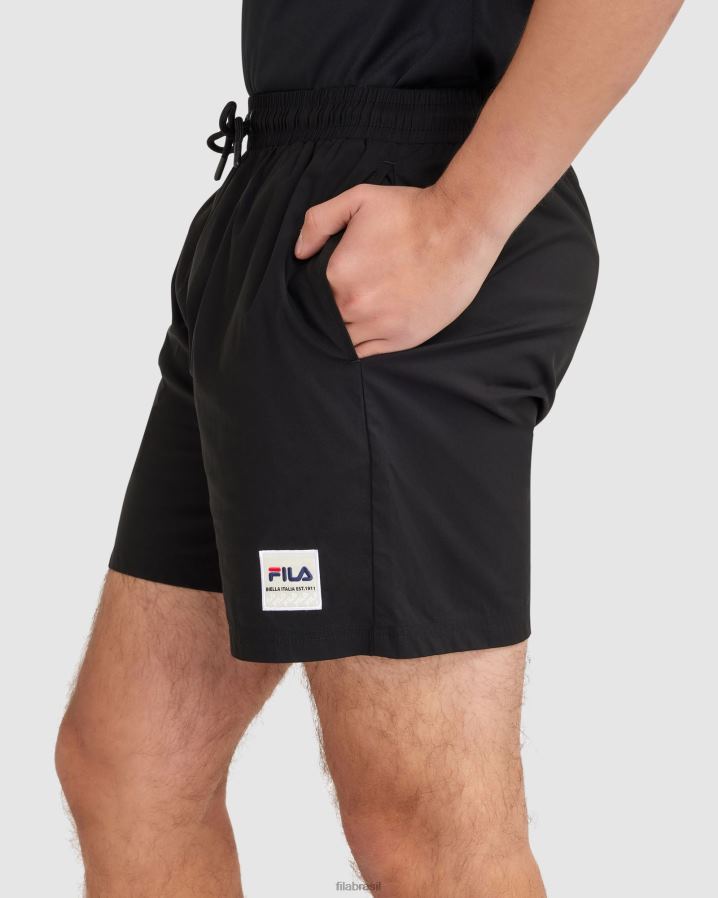 preto FILA short fila masculino preto HXJFD2397