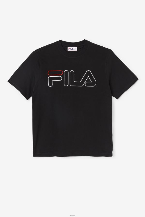 preto/branco/vermelho FILA camiseta fila preta/branca/vermelha HXJFD276