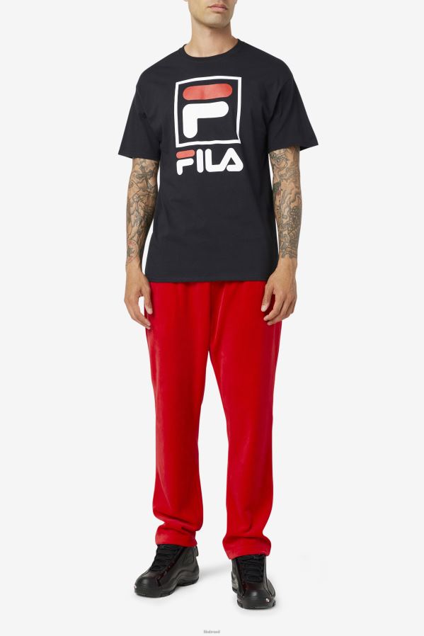 preto/branco/vermelho FILA camiseta fila preta/branca/vermelha HXJFD304