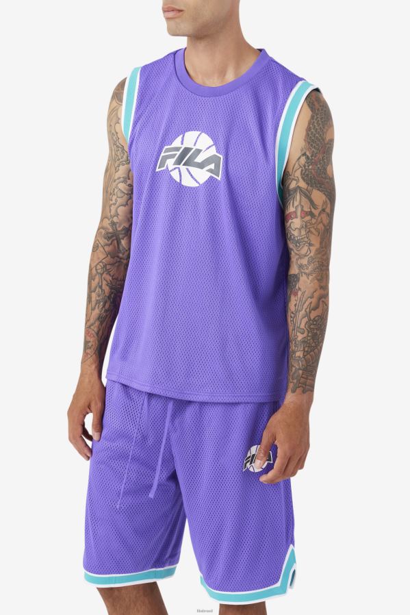 roxo/cerâmica/branco/sombra FILA camisa de basquete ovi roxa/cerâmica/branca/shadow fila HXJFD221