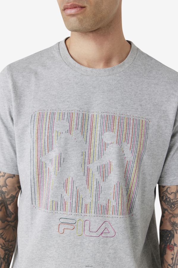 urze cinza FILA camiseta fila visuri cinza mescla HXJFD315