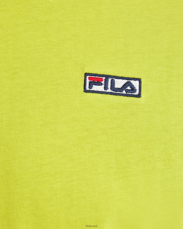 verde cítrico FILA camiseta fila verde cian masculina HXJFD2412