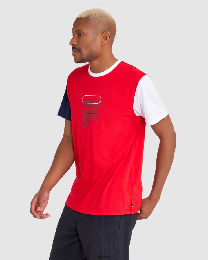 vermelho FILA camiseta fila lennox masculina vermelha HXJFD2368