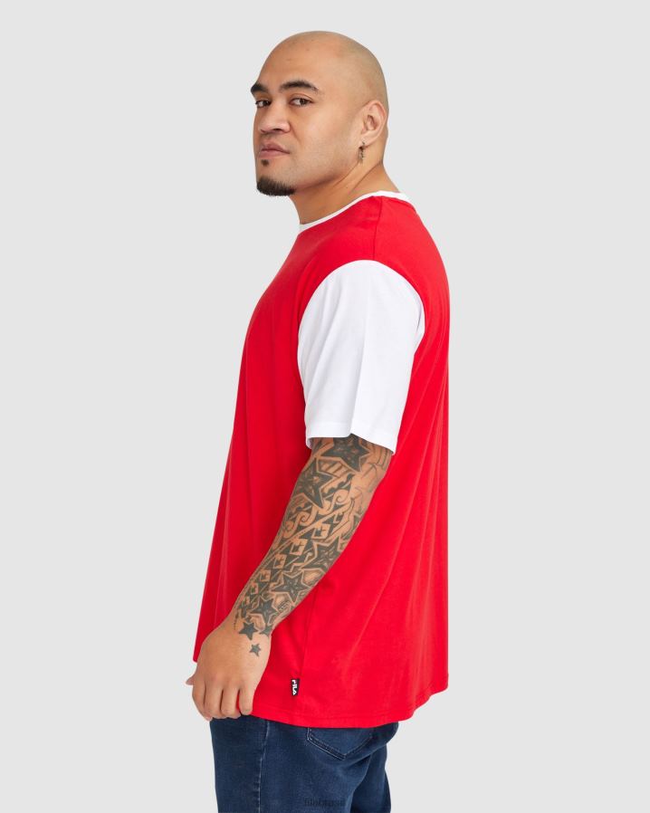 vermelho FILA camiseta fila masculina plus lennox HXJFD2392