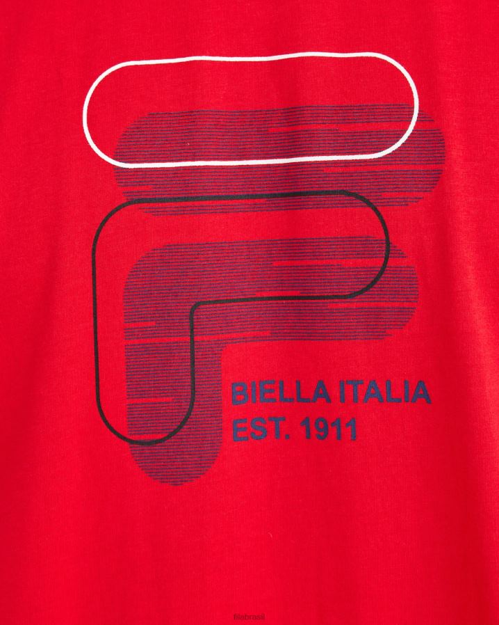 vermelho FILA camiseta fila masculina plus lennox HXJFD2392