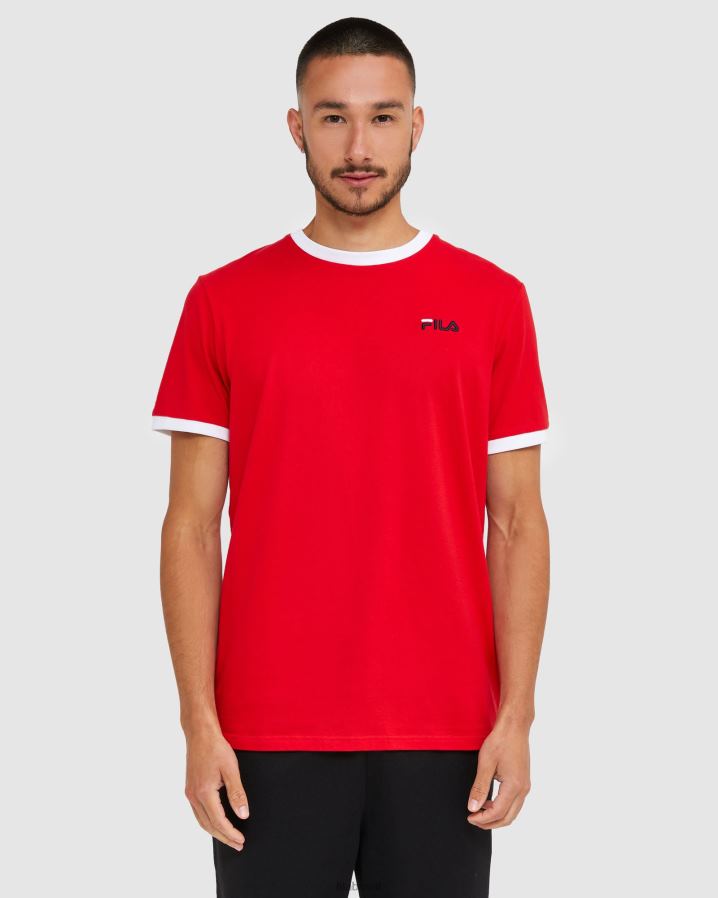 vermelho FILA camiseta fila vermelha clássica masculina HXJFD2482