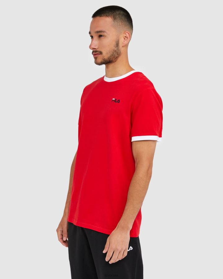 vermelho FILA camiseta fila vermelha clássica masculina HXJFD2482