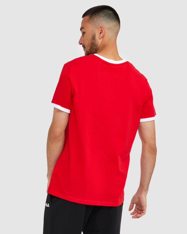 vermelho FILA camiseta fila vermelha clássica masculina HXJFD2482