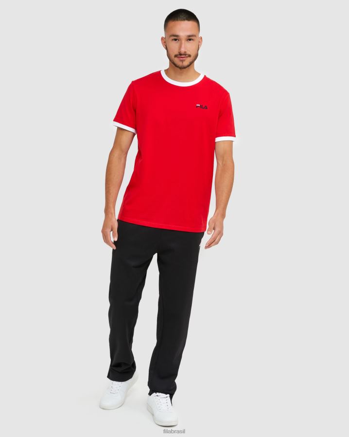vermelho FILA camiseta fila vermelha clássica masculina HXJFD2482