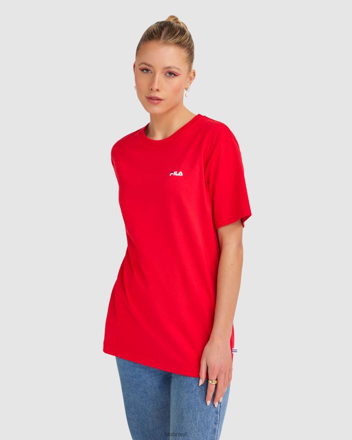 vermelho FILA camiseta fila vermelha unissex clássica 2 HXJFD2487