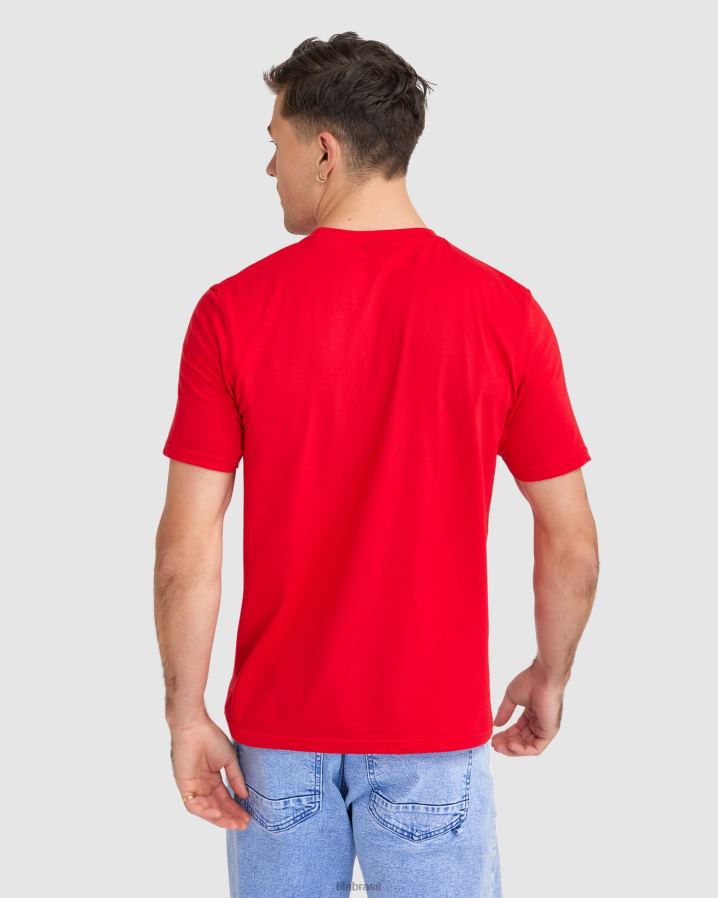 vermelho FILA camiseta shaw masculina vermelha fila HXJFD2322