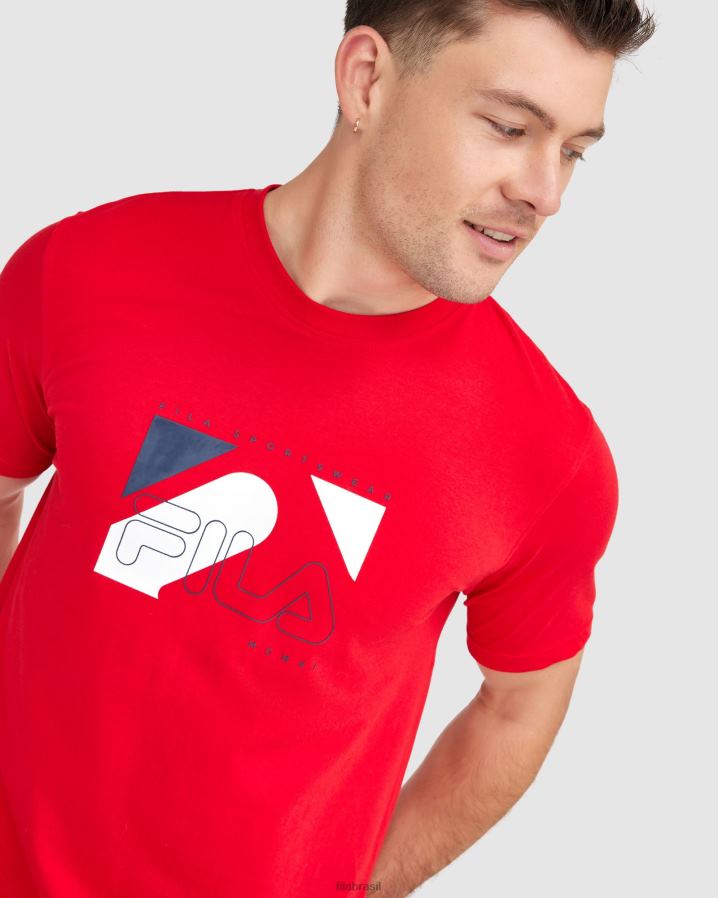 vermelho FILA camiseta shaw masculina vermelha fila HXJFD2322