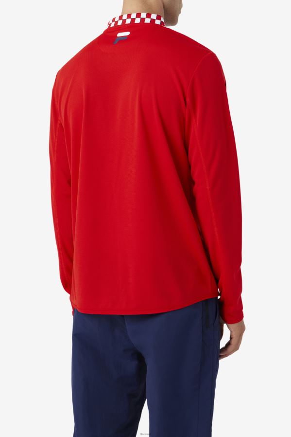 vermelho FILA fila bevans park camiseta manga longa vermelha HXJFD325