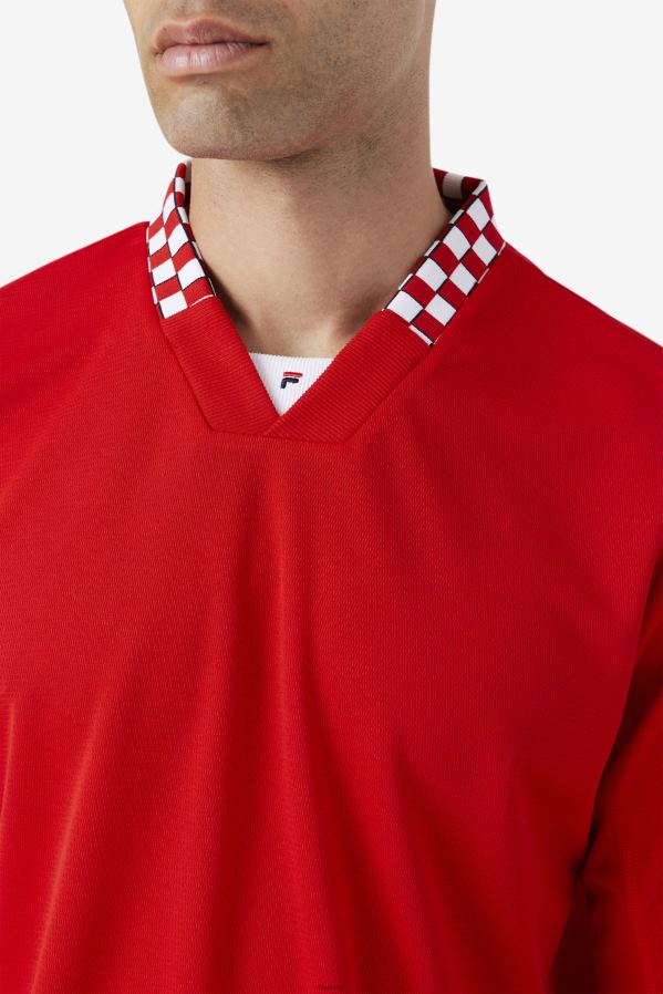 vermelho FILA fila bevans park camiseta manga longa vermelha HXJFD325