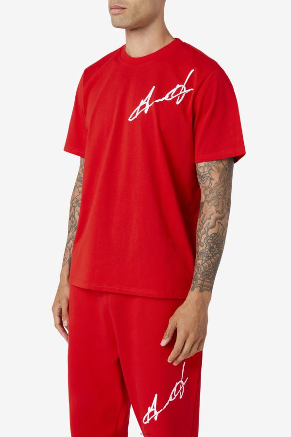 vermelho FILA fila grant hill cormac tee vermelha HXJFD229