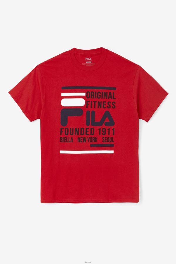 vermelho/marinho/branco FILA camiseta fitness original vermelha/marinho/branca fila HXJFD354