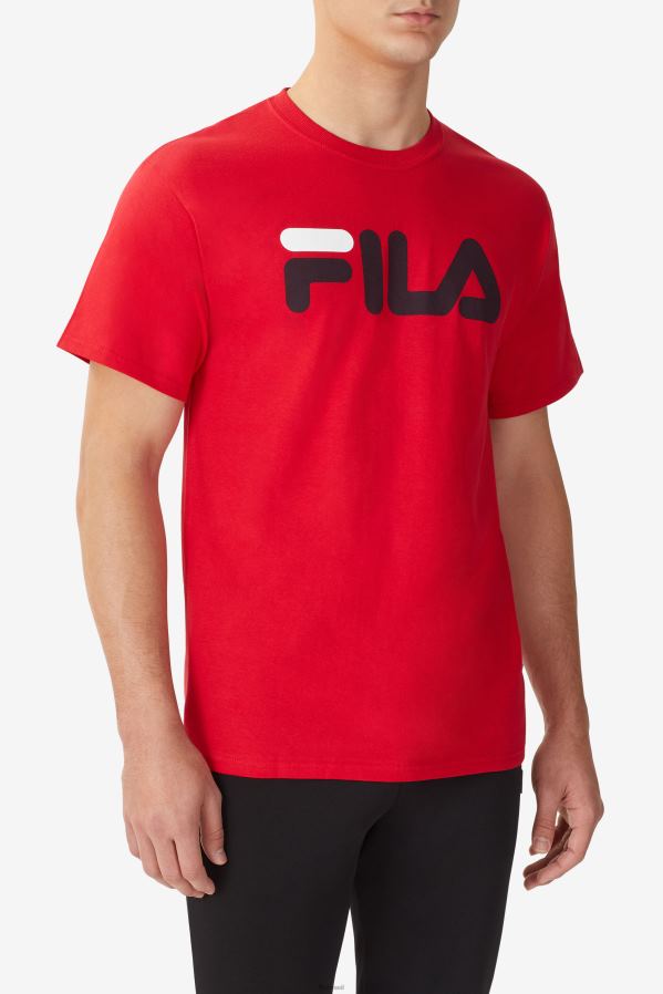 vermelho/preto/branco FILA camiseta fila masculina com logo vermelho/preto/branco HXJFD271