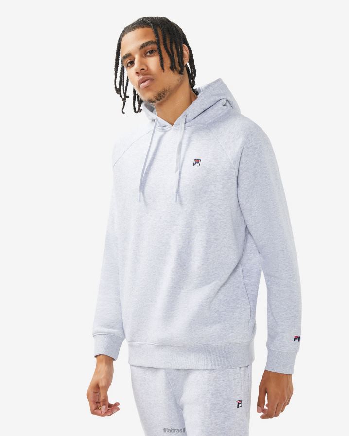 mármore cinza claro FILA capuz unissex badge 3.0 fila cinza claro marle HXJFD2510
