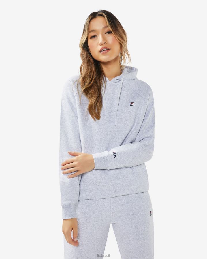 mármore cinza claro FILA capuz unissex badge 3.0 fila cinza claro marle HXJFD2510
