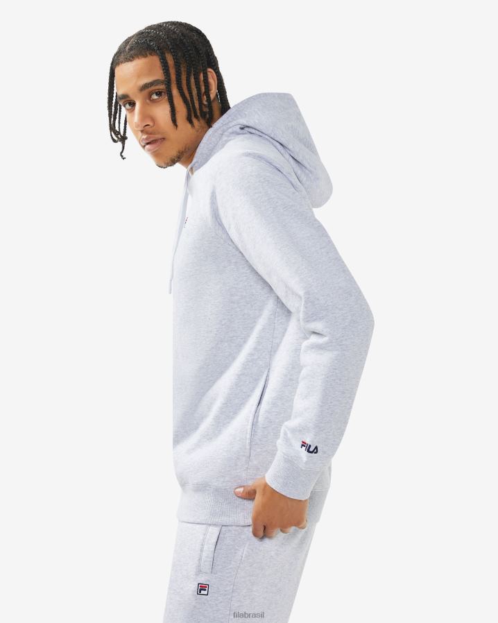 mármore cinza claro FILA capuz unissex badge 3.0 fila cinza claro marle HXJFD2510
