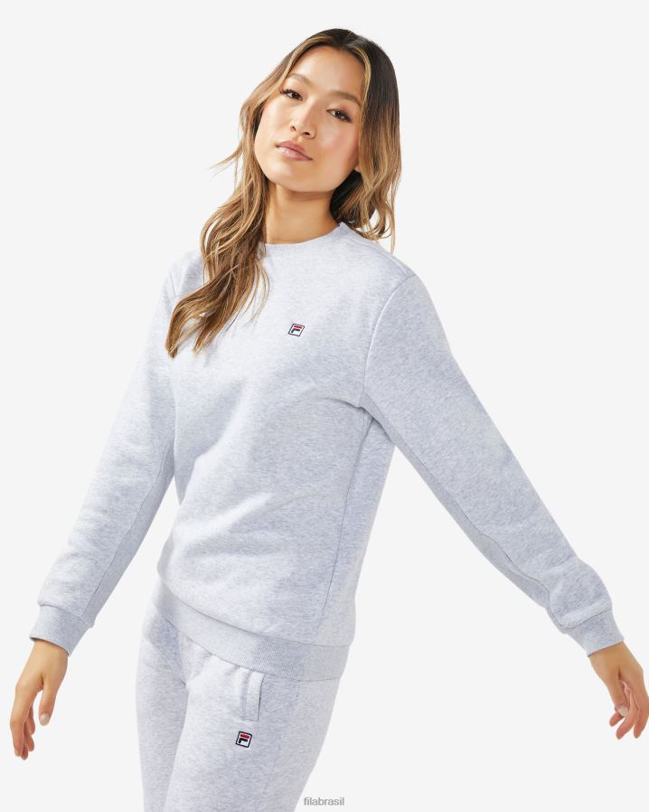 mármore cinza claro FILA cinza claro marle fila unisex badge 2.0 tripulação HXJFD2511