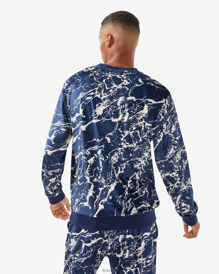 mármore marinho FILA fila unissex aspen tripulação azul marinho HXJFD2503