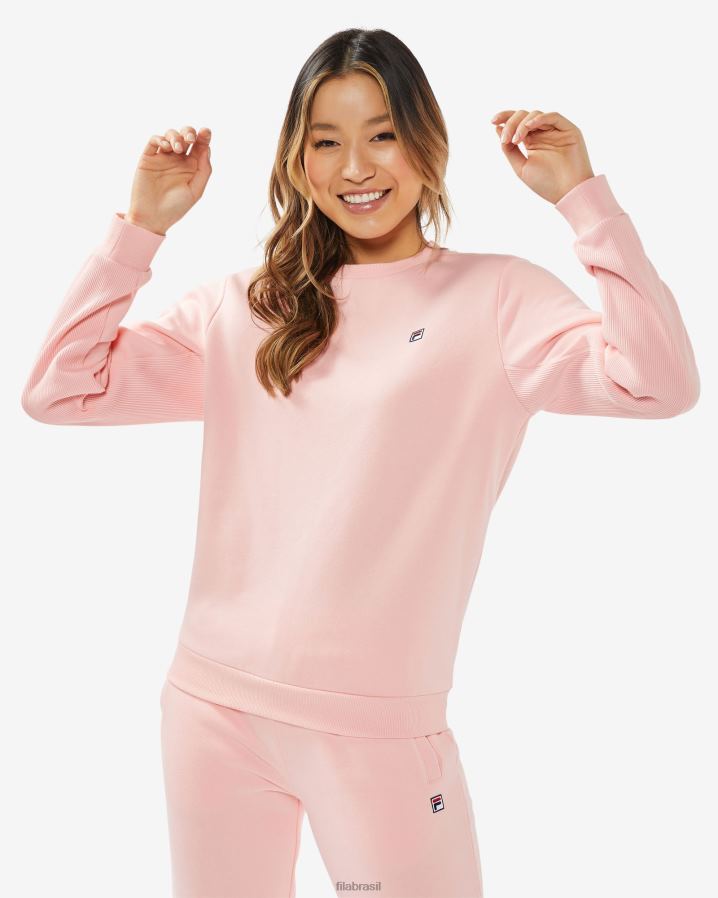 rosa pálido FILA fila rosa pálido unissex emblema 2.0 tripulação HXJFD2514
