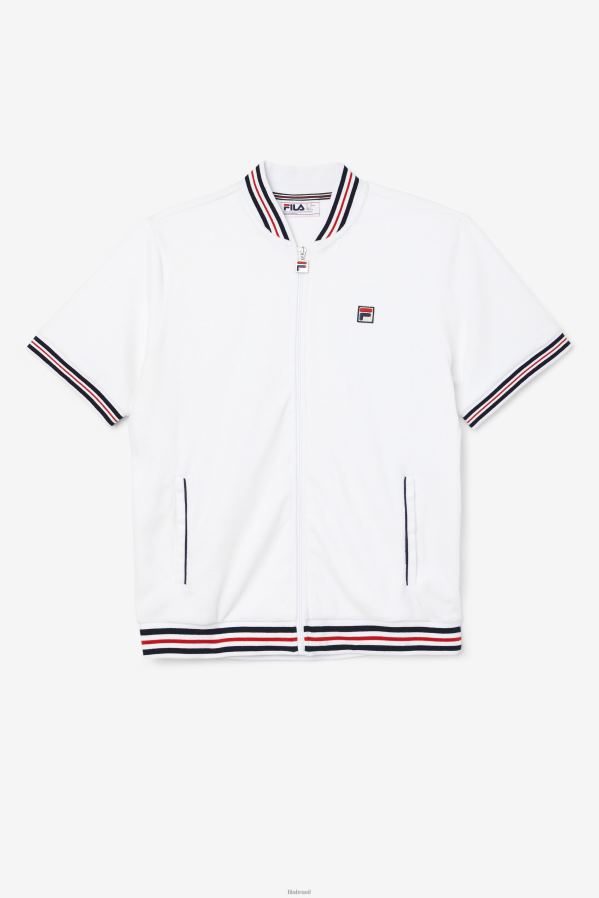 Marinha Branca FILA jaqueta estudio veludo branca/marinho fila HXJFD954