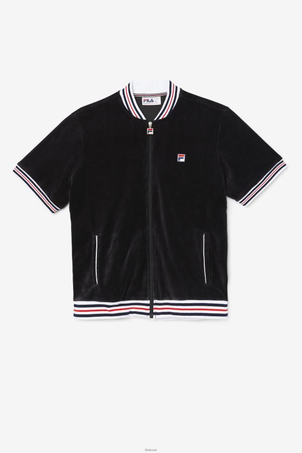 Preto branco FILA estudio jaqueta veludo preto/branco fila HXJFD953
