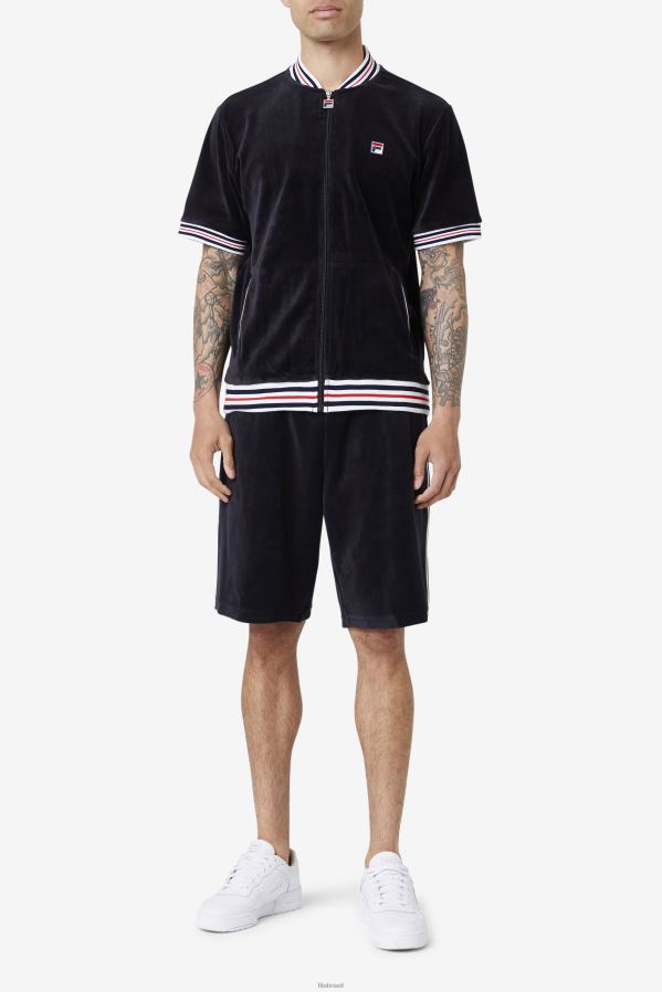 Preto branco FILA estudio jaqueta veludo preto/branco fila HXJFD953