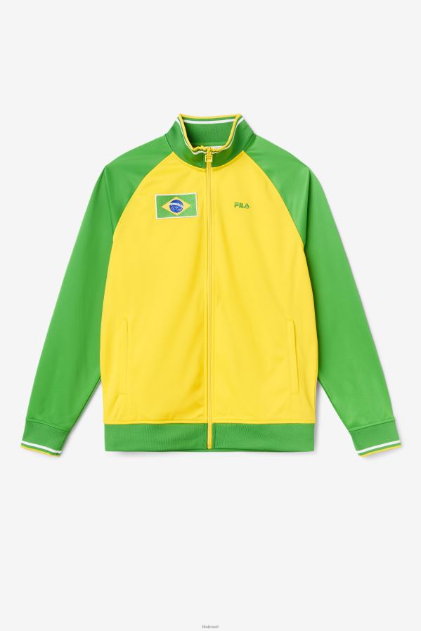 amarelo/samambaia verde/branco FILA jaqueta fila brasil amarelo/verde samambaia/branco HXJFD919