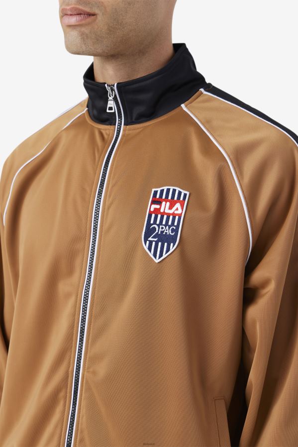tabaco marrom/preto/branco FILA jaqueta fila tabaco marrom/preto/branco 2pac HXJFD892