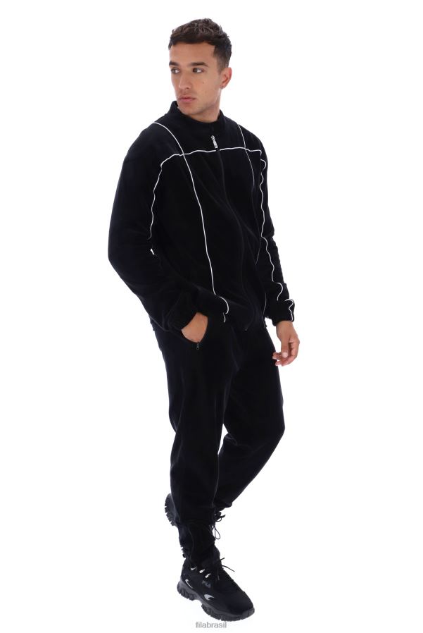 FILA presa clássico veludo fashion track top fila HXJFD3323