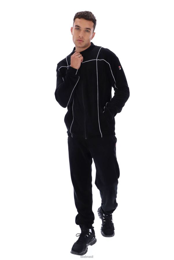 FILA presa clássico veludo fashion track top fila HXJFD3323