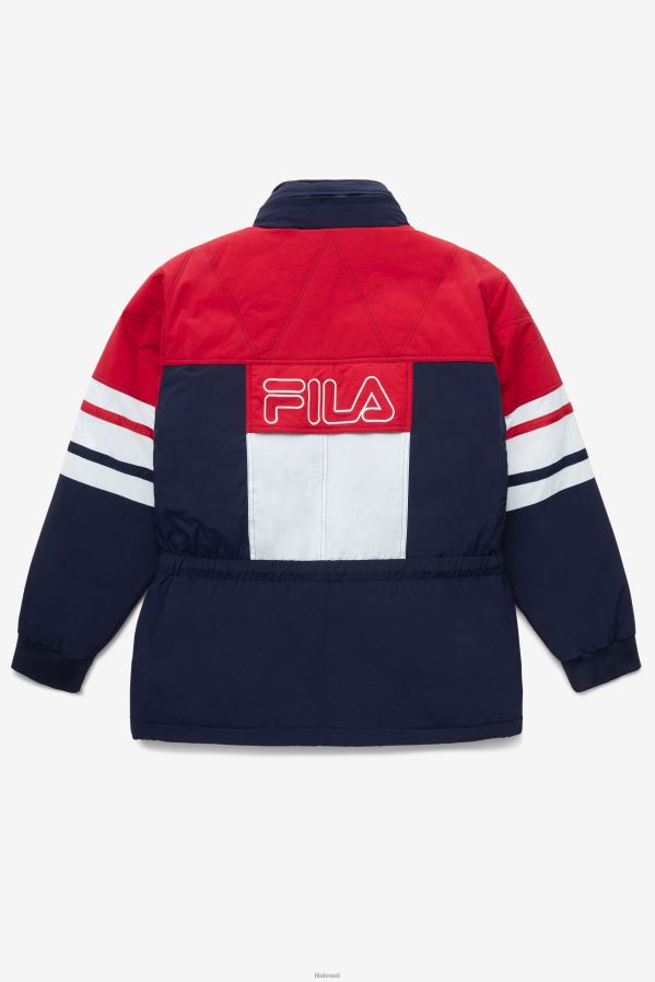 casaco /vermelho /branco FILA jaqueta parka fila golia peacoat/vermelho/branco HXJFD789