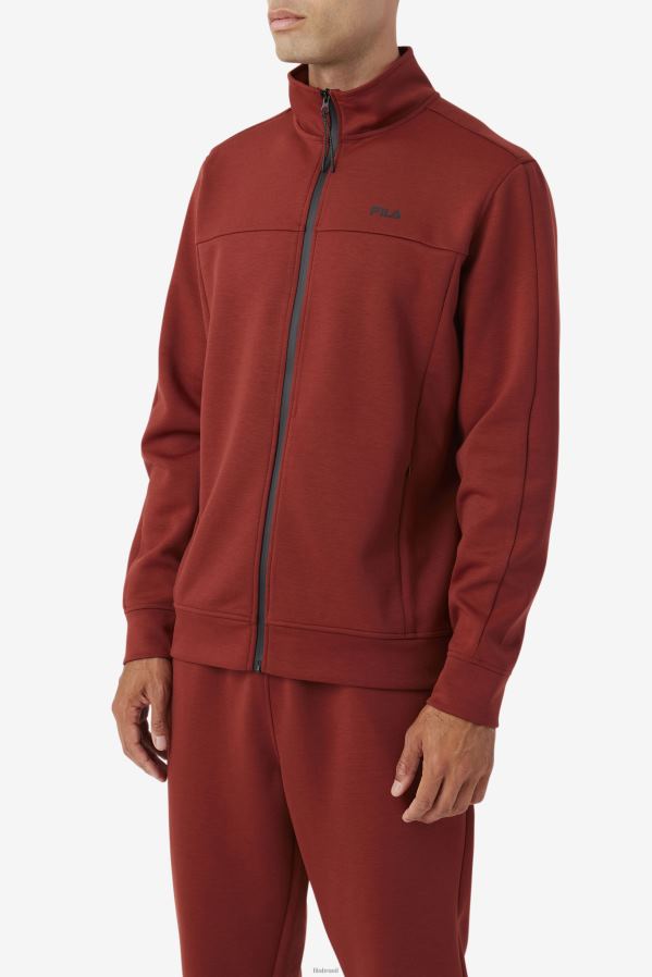 castanho avermelhado/preto FILA jaqueta gonal zip marrom avermelhado/preto fila HXJFD869