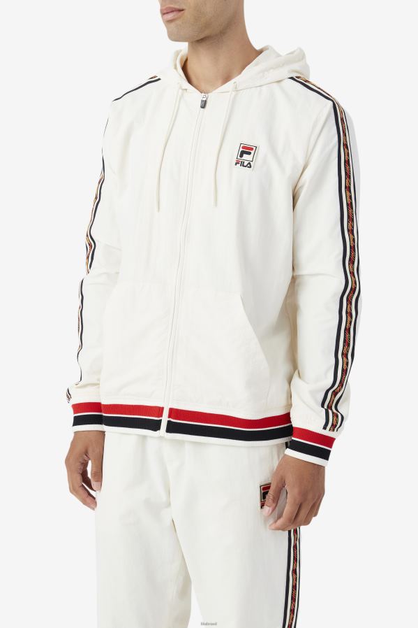 gardênia/preta/vermelha FILA jaqueta corta vento fila faras gardênia/preta/vermelha HXJFD771