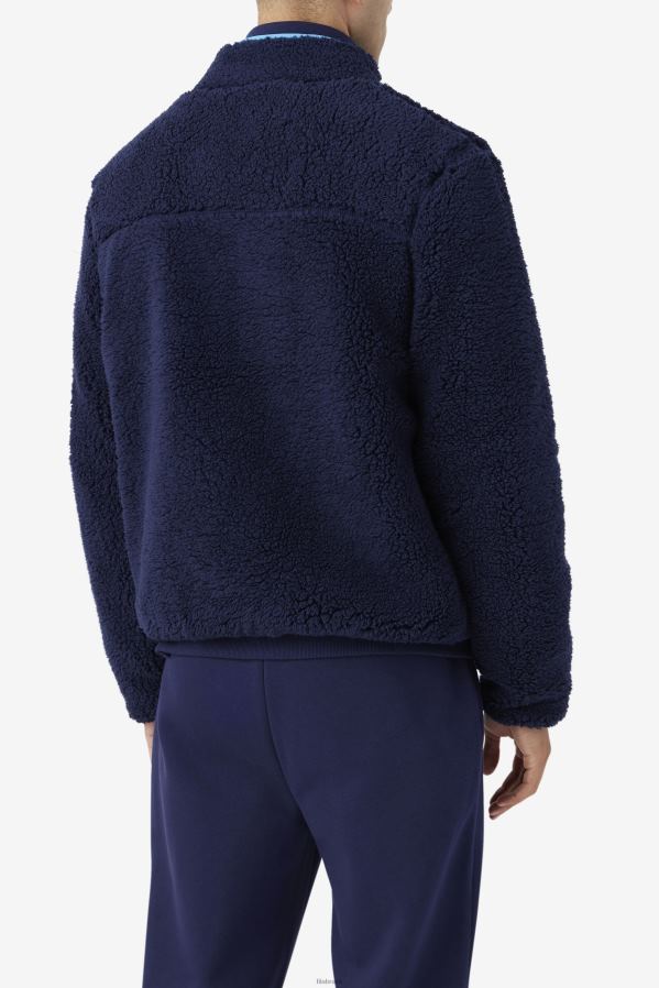 marinha/aquário FILA jaqueta yale sherpa fila azul marinho/aquarius HXJFD884